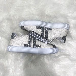 Lanvin Glen Low Top Glitter in Silver/White Size U.S 4.5/EU 35 (Brand New)